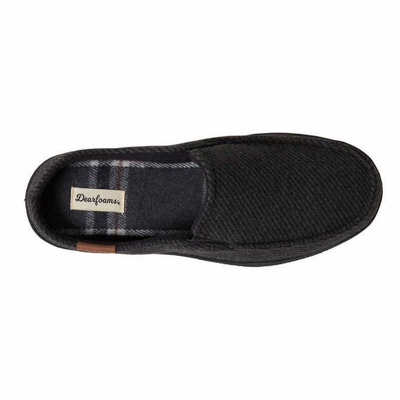 Dearfoams Mens Herringbone Slippers / Clogs - Picture 5 of 6